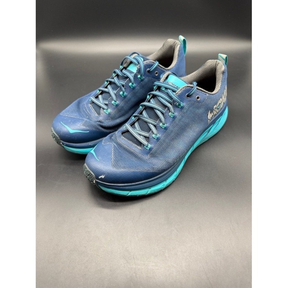 Hoka One One Challenger‎ ATR 4 Womens 9.5 Blue Teal Trail Running Shoes 1018295